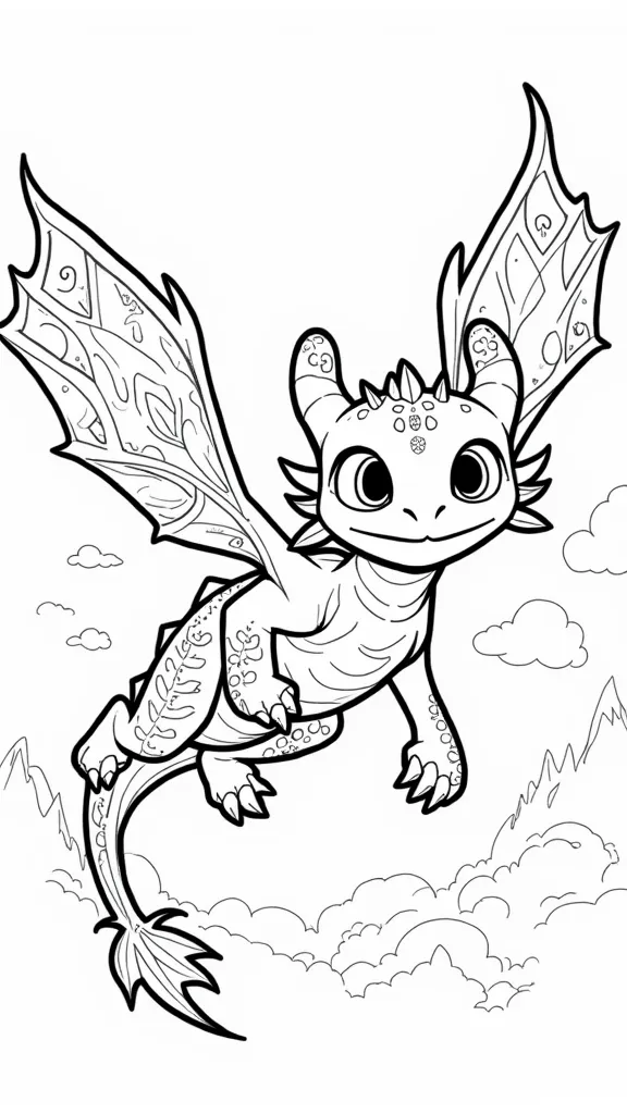 how to train your dragon toothless coloring pages